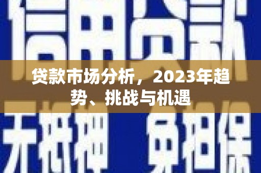 武隆贷款市场分析，2023年趋势、挑战与机遇