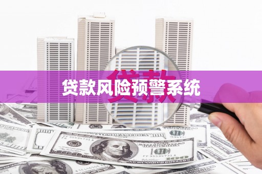 武隆贷款风险预警系统