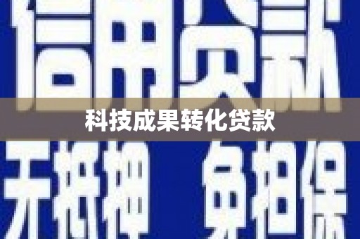 武隆科技成果转化贷款