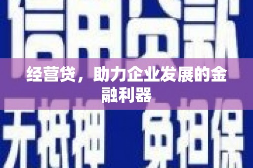 武隆经营贷，助力企业发展的金融利器