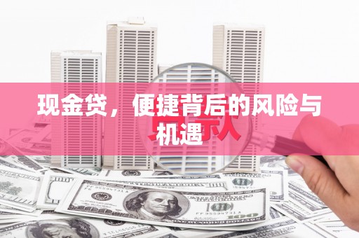 武隆现金贷，便捷背后的风险与机遇