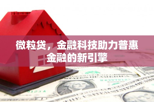武隆微粒贷，金融科技助力普惠金融的新引擎
