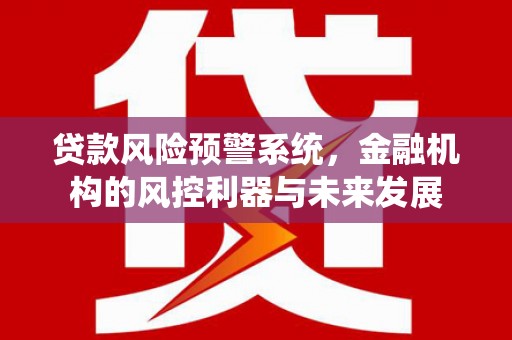 武隆贷款风险预警系统，金融机构的风控利器与未来发展