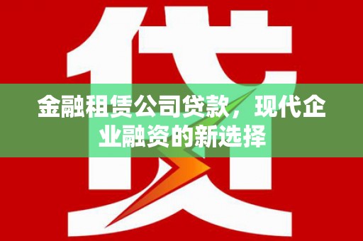 武隆金融租赁公司贷款，现代企业融资的新选择