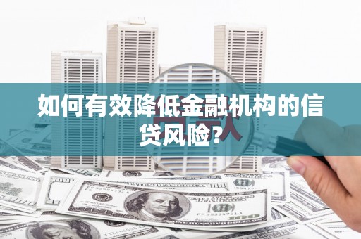 武隆如何有效降低金融机构的信贷风险？