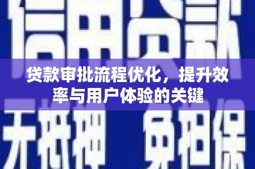 武隆贷款审批流程优化，提升效率与用户体验的关键