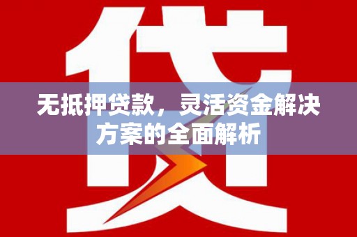 武隆无抵押贷款，灵活资金解决方案的全面解析