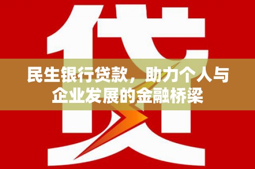 武隆民生银行贷款，助力个人与企业发展的金融桥梁