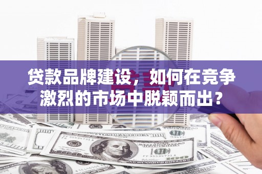 武隆贷款品牌建设，如何在竞争激烈的市场中脱颖而出？