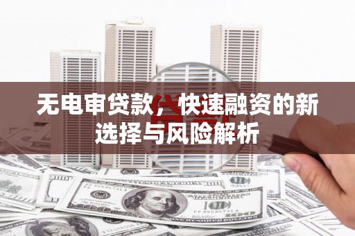 武隆无电审贷款，快速融资的新选择与风险解析