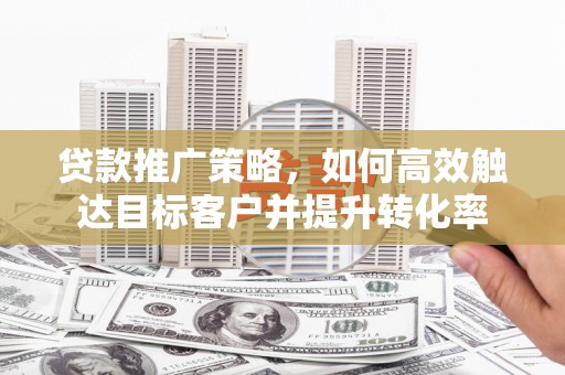 武隆贷款推广策略，如何高效触达目标客户并提升转化率