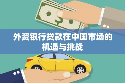 武隆外资银行贷款在中国市场的机遇与挑战