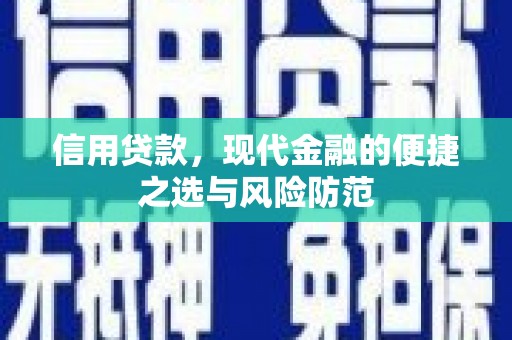 武隆信用贷款，现代金融的便捷之选与风险防范