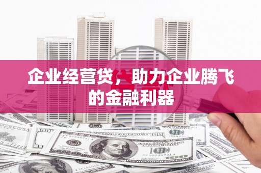 武隆企业经营贷，助力企业腾飞的金融利器