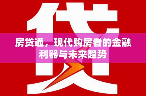武隆房贷通，现代购房者的金融利器与未来趋势