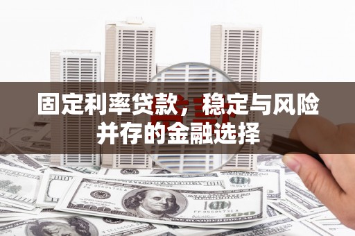 武隆固定利率贷款，稳定与风险并存的金融选择