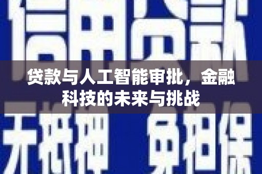 武隆贷款与人工智能审批，金融科技的未来与挑战