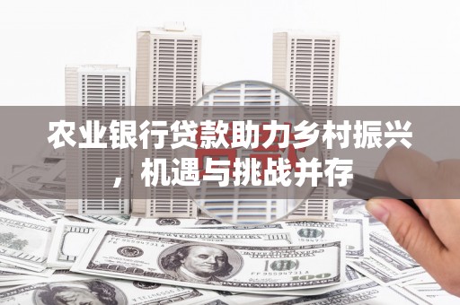 武隆农业银行贷款助力乡村振兴，机遇与挑战并存