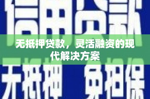 武隆无抵押贷款，灵活融资的现代解决方案