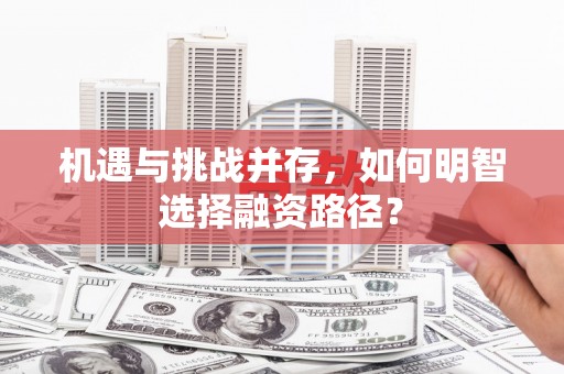 武隆机遇与挑战并存，如何明智选择融资路径？