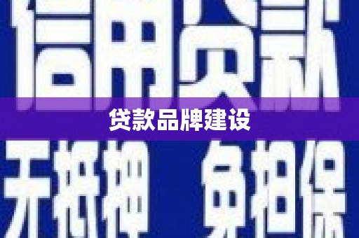 武隆贷款品牌建设