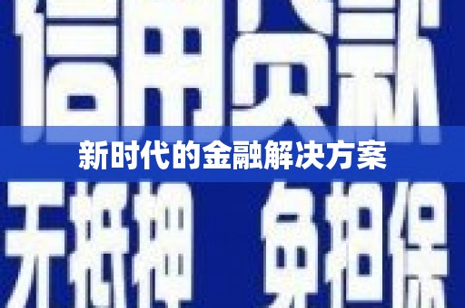 武隆新时代的金融解决方案